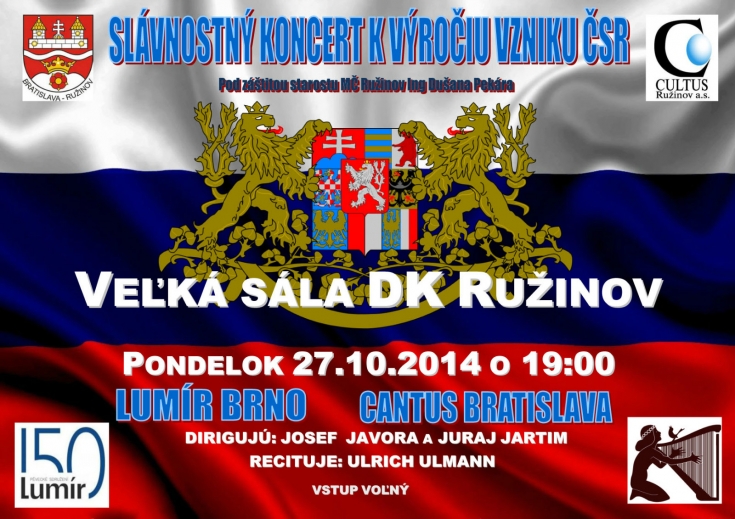 Slávnostný koncert k výročiu vzniku ČSR