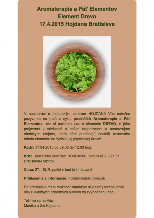 Aromaterapia a päť Elementov
