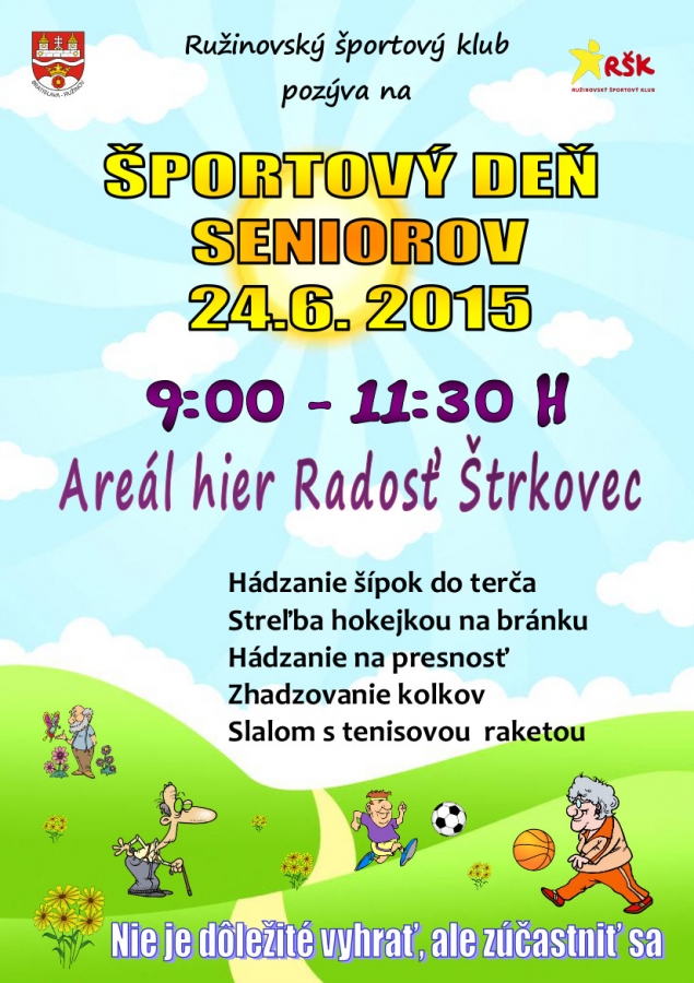 Športový deň seniorov z Ružinova