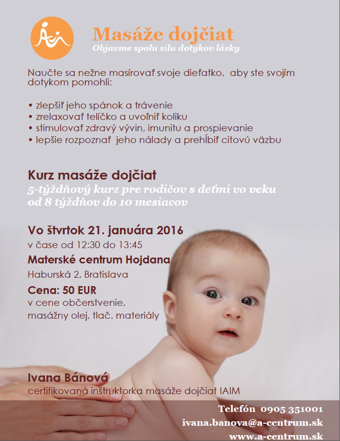 Kurz masáže dojčiat 