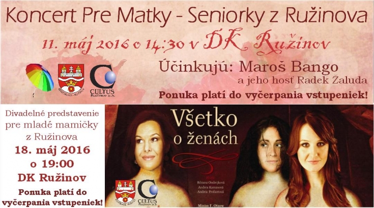 Ružinovské mamičky oslávia svoj sviatok hudbou a divadlom