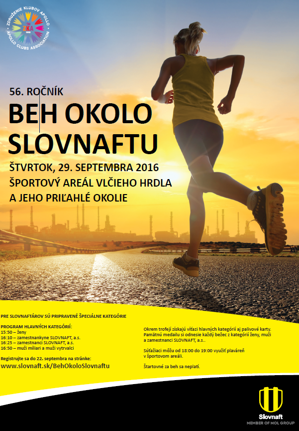 29.9.2016 : 56. ročník Behu okolo slovnaftu