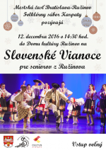 Folklórne Vianoce pre seniorov z Ružinova