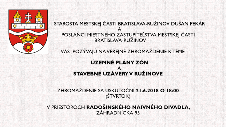 Pozvánka na verejné zhromaždenie