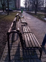Opravené lavičky Park na Vrútockej a Vietnamskej