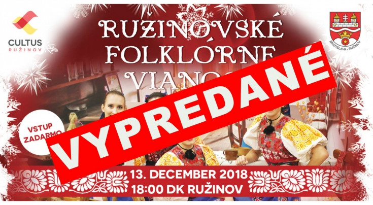 Folklórne Vianoce v Ružinove - VYPREDANÉ