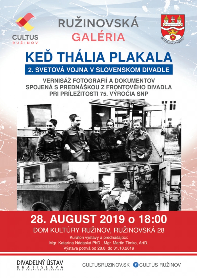 Keď Thália plakala, 2. svetová vojna v slovenskom divadle.