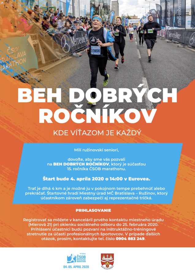 ČSOB marathon: Beh dobrých ročníkov - prihlasovanie