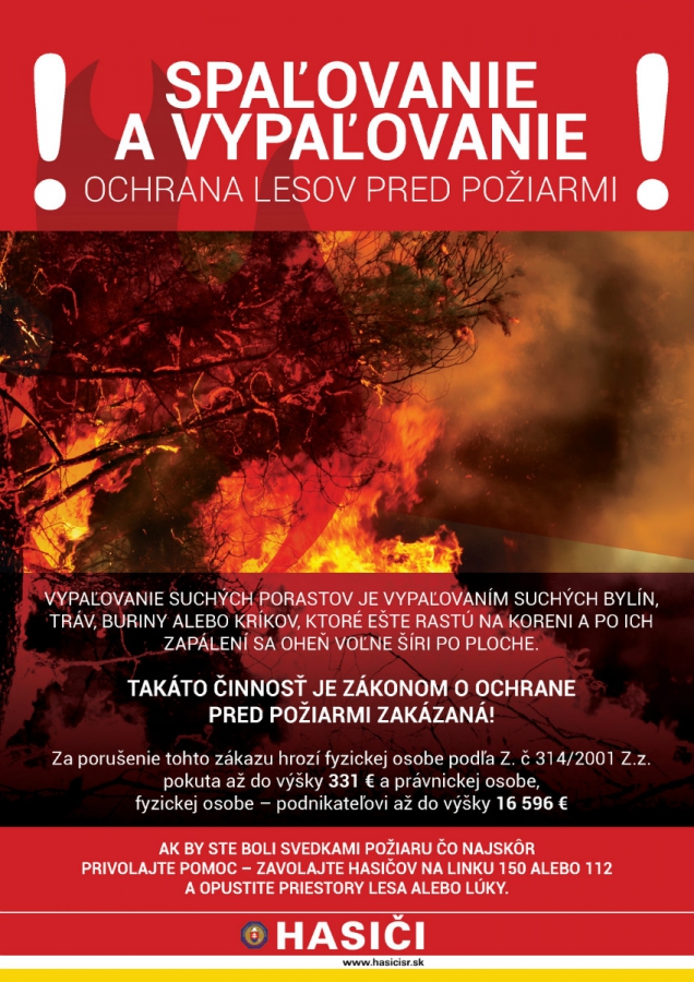 Spaľovanie je zakázané! 