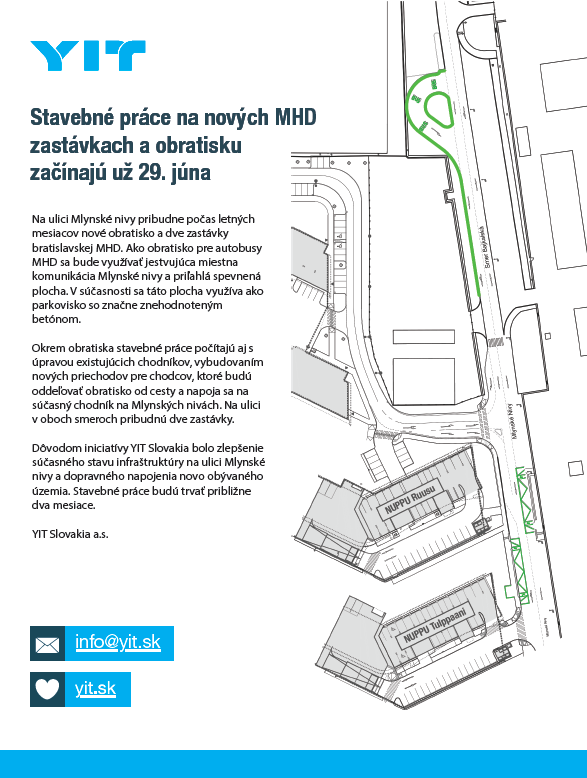 Stavebné práce na nových zastávkach a obratisku začínajú už 29. 6.