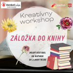 Kreatívny workshop - záložka do knihy
